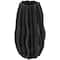 Black Abstract Dimensional Wavy Ribbed Ceramic Vase